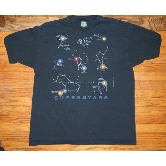Vintage Superstars Shirt Mens 2XL Constellation Liberty Graphics 90s AOP 2 Sided - Picture 4 of 11